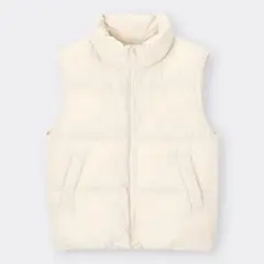 【数回着用】GU♡ヒートパデッドオーバーサイズベスト（30 NATURAL）
