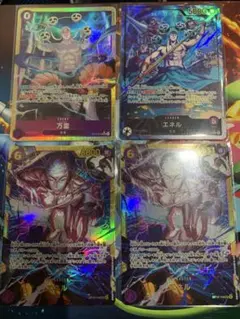 ワンピースカード　エネルリーダーパラレル、シークレット2枚、万雷