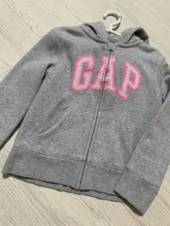 GAPギャップキッズ❤️女の子パーカーグレーピンクロゴ110cm❤️裏起毛