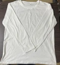 無地　ホワイト 長袖 Tシャツ Lサイズ