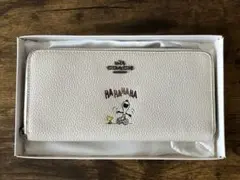 COACH スヌーピー柄 長財布 （未使用に近い）