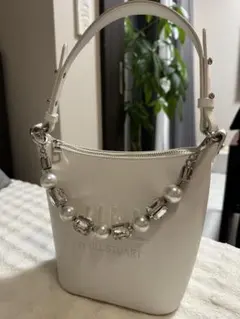 JILL STUART パール付きハンドバッグ ホワイトのサムネイル