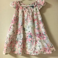 baby gap ピンクシフォン花柄ワンピース90