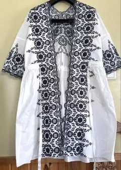 sara malika サラマリカ 刺繍 チュニック 長袖 ホワイト - メルカリ