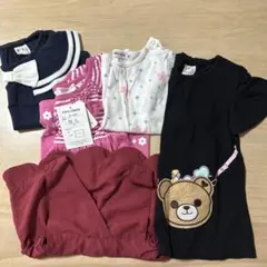 ミキハウス　女の子　まとめ売り　90 ミキハウス まとめ売り 5点セット 90 100 女の子 保育園着 - メルカリ