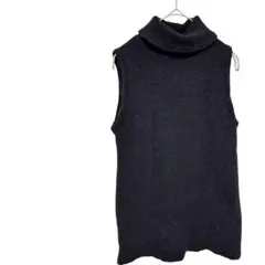 ナチュラルビューティ 【 M 】 ニット ノースリーブ タートルネック ウール混