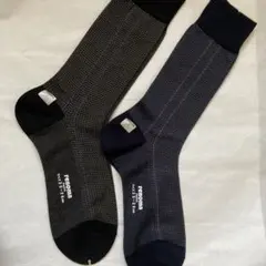 renoma アクリルソックス ダークグレー ネイビー