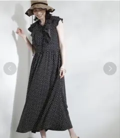 新品 ドット柄フレア切替ワンピース Frene Fitmore ELFRANK - メルカリ