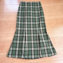 マーメイドスカート　マキシスカート　ロング　M ローリーズファーム　チェック