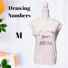 ドローイングナンバーズ （M） 白 Tシャツ フレンチ袖 カットオフのサムネイル