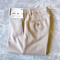 ユニクロ スリムストレートパンツ 32 ベージュ