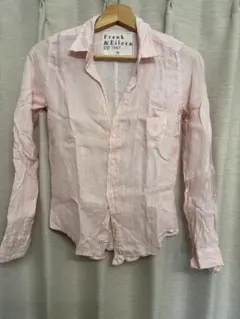 Frank & Eileen 長袖ストライプシャツ ピンク XXSのサムネイル