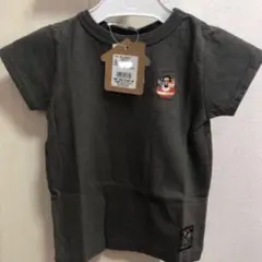 クマテン　ワンポイントＴシャツ　チャコール　120のサムネイル