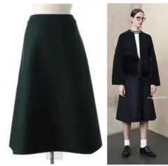 LOOK掲載Drawer バックジップウールスカート