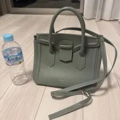 グリーン レザー ミニハンドバッグ