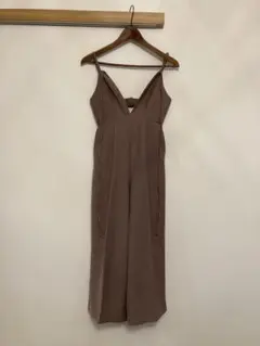 ブラウン オールインワン　レディース　XS