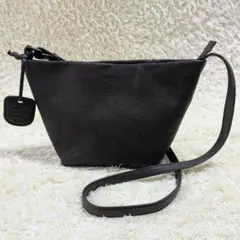 美品 genten ゲンテン レザー ショルダーバッグ 焦茶 縦長 本革