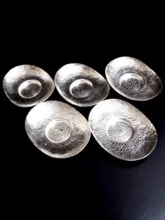 純銀　茶托　５枚　310g 箱有り 純銀 茶托 5枚 310g 箱有り 純銀茶托5枚310g 箱有り