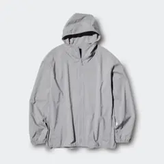 【UNIQLO】ポケッタブルUVカットパーカ/NANODESIGN【グレーXL】