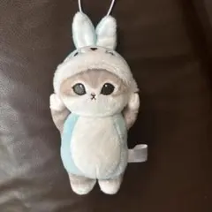 【未使用】mofusand モフサンド　着ぐるみにゃん　マスコット　うさぎ　水色のサムネイル