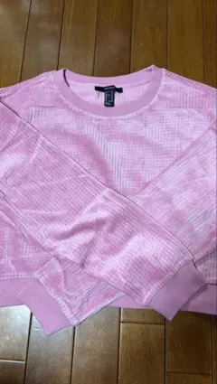 FOREVER 21 リブカットソー ピンク M