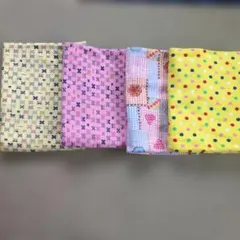 綿プリント生地セット（花・ドット・チェック）綿ジャージ