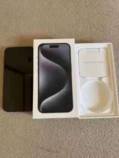 美品 iPhone15Pro128GB SIMフリーブルーチタニウム 86%