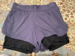 adidas 紫 ストライプ ショーツ