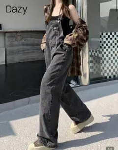 shein オーバーオール　デニム