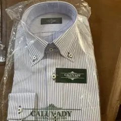 CALUVADY ストライプ ビジネスシャツ Mのサムネイル