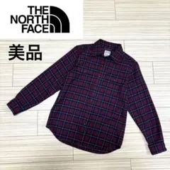 【美品】The North Face 長袖シャツ　ネルシャツ　ウール混　L