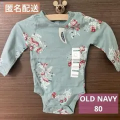 新品　オールドネイビー　OLD NAVY 長袖　ロンパース　80 女の子　花柄