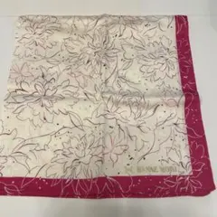 HANAE MORI ハンカチ 花柄 蝶々 ピンクのサムネイル