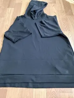 GU 半袖パーカー ブラック XL