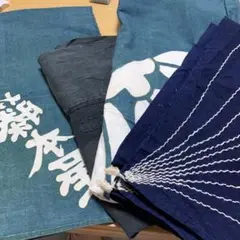 値下げ❤️古布　刺し子入り大判風呂敷　袋生地 など4枚セット