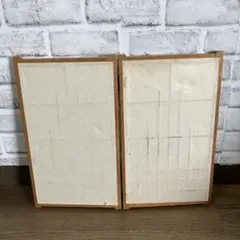 3F【昭和レトロ】職人手作り 木製障子 2枚セット 古道具 古民家建具 3F【昭和レトロ】職人手作り 木製障子 2枚セット 古道具 古民家建具