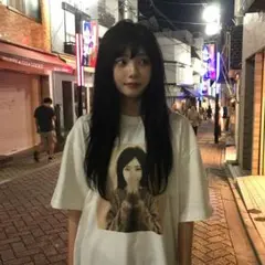 "らん × 深緑" original らん TEE / VANILA WHITE