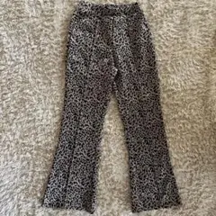 ヒョウ柄 フレアパンツ ゴムウエスト しまむら