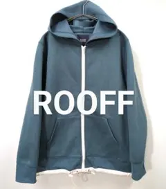 ROOFF　ジップアップパーカー　グリーン