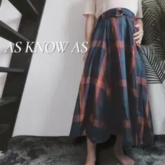 AS KNOW AS PLUS ボリューム ロングフレアスカート Aラインのサムネイル