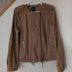 GAP ノーカラージャケット Sサイズ ブラウン