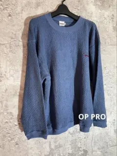 新品未使用タグ付き☘️OP PRO 綿100 ロゴ 長袖トレーナー スウェット