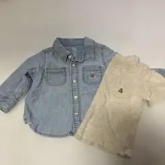 GAP デニム長袖シャツ 6-12ヶ月　Tシャツ80セット