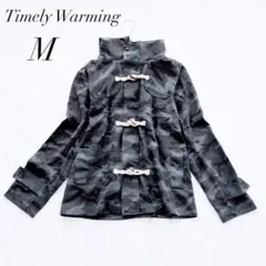タイムリーワーミング/ダッフルコート/迷彩柄/コットン混/Mサイズ/トグルボタン