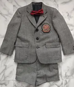 【美品】J.PRESS フォーマルスーツ 115 グレンチェック 蝶ネクタイ付