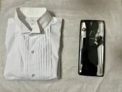 【正装セット】ウィングカラーシャツ2L & 挙式小物4点セット（サスペンダー他）