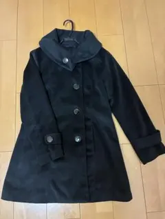 黒 フリース風 ボタン付き