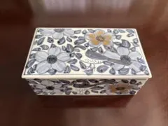 京焼 平安瑞光 小鳥と花 バター入れ 蓋物