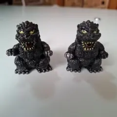 ゴジラミニフィギュア 2体セット 黒