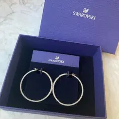 ★swarovski★スワロフスキー STONEフープピアス